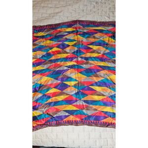 Lot of 2 Vintage Kenzo Scarf Colorful - Silk - Geometric shapes EUC